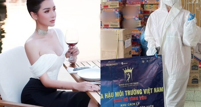 Vicky Chow cùng BTC “Hoa hậu Môi trường Việt Nam” hỗ trợ 7000 hộ dân Bình Dương khó khăn vì dịch bệnh