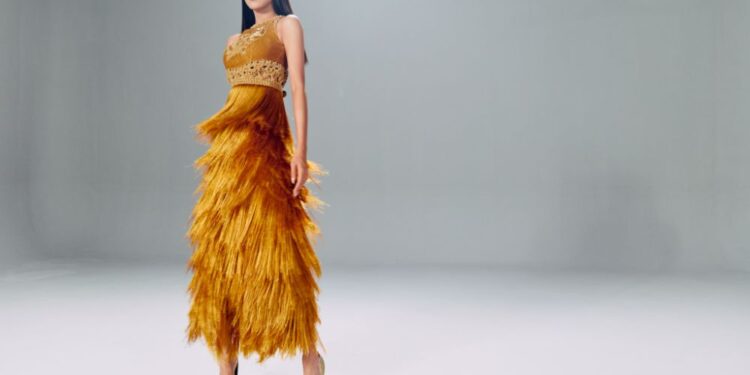 Á hậu Kim Duyên đưa áo bà ba vào hình hiệu Road To Miss Universe 2021