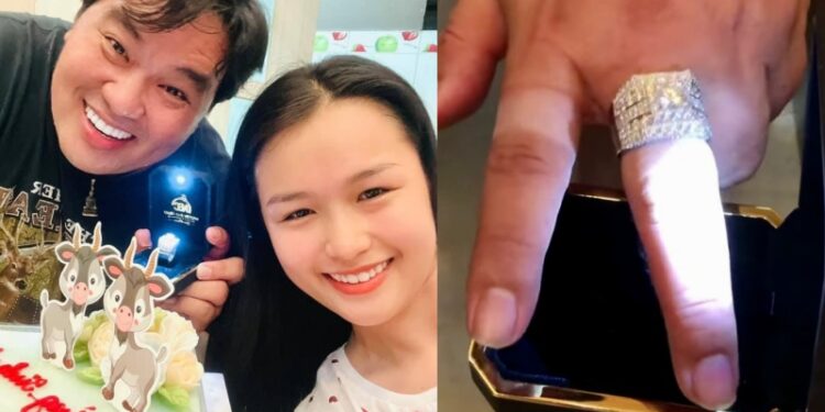 Hoàng Mập sửng sốt với nhẫn kim cương 7 ly 2 con gái tặng sinh nhật bố