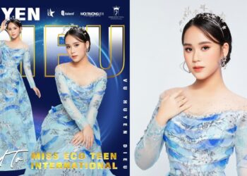 Hoa hậu Bella Vũ Huyền Diệu là thí sinh được chọn mặc trang phục dạ hội về môi trường tại “Miss Eco Teen International”