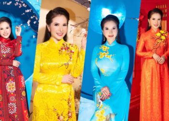 Hoa hậu Lê Thanh Thúy khoe sắc với áo dài rực rỡ