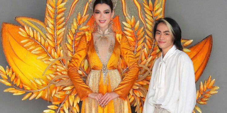 Trân Đài mang “Kim thực” cảnh đồng lúa đẹp nhất Việt Nam đến Hoa hậu Chuyển giới Quốc tế