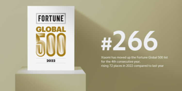 Xiaomi tiếp tục thăng hạng trong danh sách Fortune Global 500