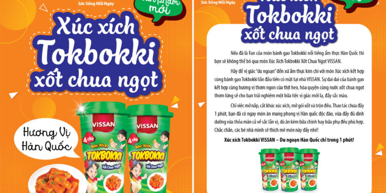 Công Ty Cổ Phần Việt Nam Kỹ Nghệ Súc Sản (VISSAN) chính thức ra mắt sản phẩm Xúc Xích Tokbokki Xốt Chua Ngọt