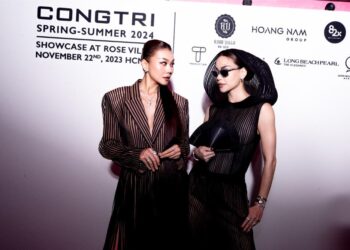 Cả V-Biz đổ bộ “ đóa hồng đỉnh lưu “ check-in thảm đỏ show diễn Công Trí 2024