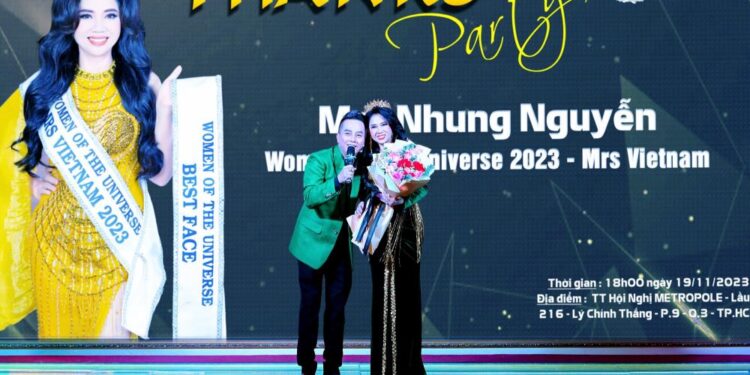 Hoa hậu Nhung Nguyễn tổ chức Thanks Party mừng thành tích tại Woman of The Universe 2023