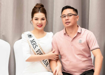 Hoa hậu Ngọc Trang được chồng tháp tùng đến Mrs. Globe 2024