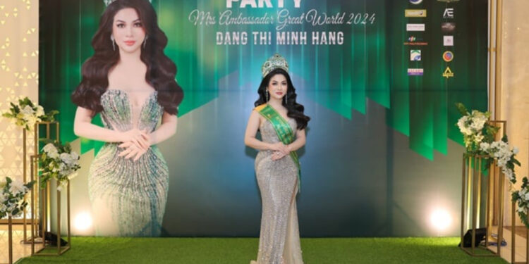 Doanh nhân Đặng Thị Minh Hằng lộng lẫy đăng quang Hoa hậu Đại sứ – Mrs Great World 2024