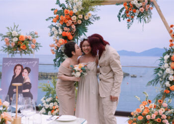 Vợ chồng Hoài Phương – Việt Hương kỉ niệm 18 năm ngày cưới cùng con gái