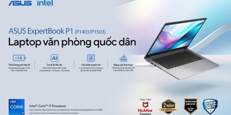 ASUS giới thiệu dòng laptop doanh nghiệp ExpertBook P hoàn toàn mới – Tái định nghĩa hiệu suất làm việc với AI