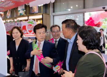 Đoàn đại biểu Thành phố Jinju- Hàn Quốc cùng Thị trưởng tổ chức chương trình xúc tiến Dâu tây Jinju tại K-Market