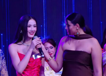 Hoa hậu Ý Nhi diện trang phục lấy cảm hứng từ hoa sen thi Top Model tại Miss World   