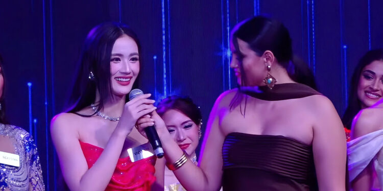 Hoa hậu Ý Nhi diện trang phục lấy cảm hứng từ hoa sen thi Top Model tại Miss World