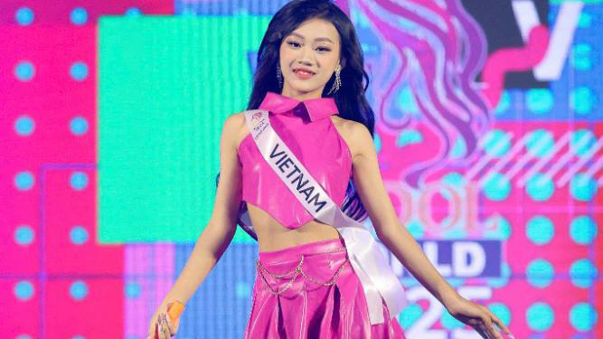  Nguyễn Cao Kỳ Phương- Mẫu nhí 12 tuổi đăng quang Á hậu 4 Little Miss Junior Idol World 2025