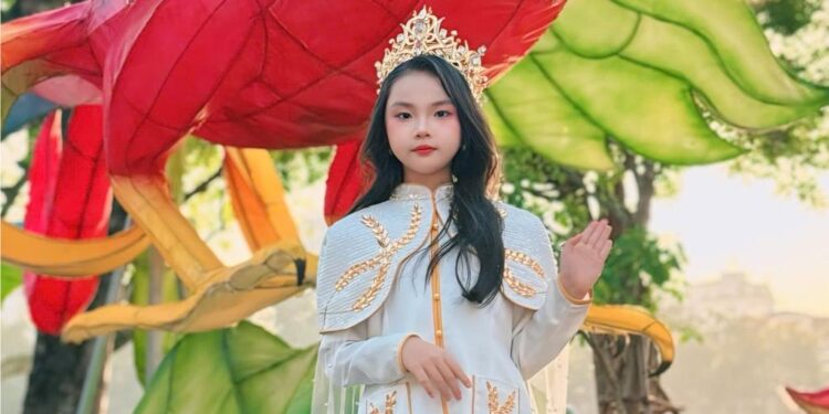 Hoa hậu nhí Lê Ngọc Minh Giang nổi bật với nhiều hoạt động ý nghĩa gắn với văn hóa, cộng đồng và di sản quê hương