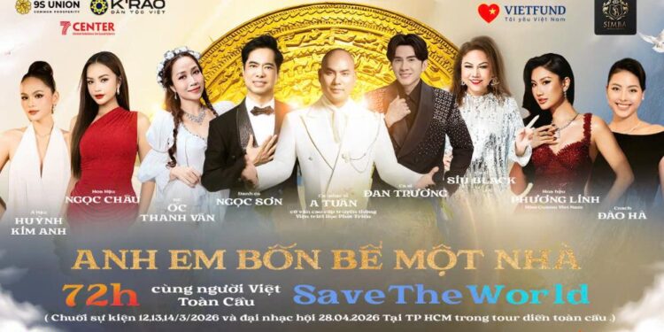Dàn sao Việt quy tụ trong chuỗi sự kiện 72h “Save The World” do A Tuân khởi xướng