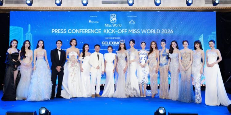 Dàn hoa, á hậu đình đám dự họp báo kick-off Miss World 2026