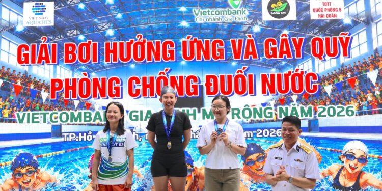 Quỹ Kiến Vàng kết nối cộng đồng vì trẻ em an toàn dưới nước qua giải bơi Vietcombank Gia Định mở rộng 2026